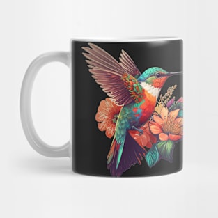 Hummingbird and Flowers Mug